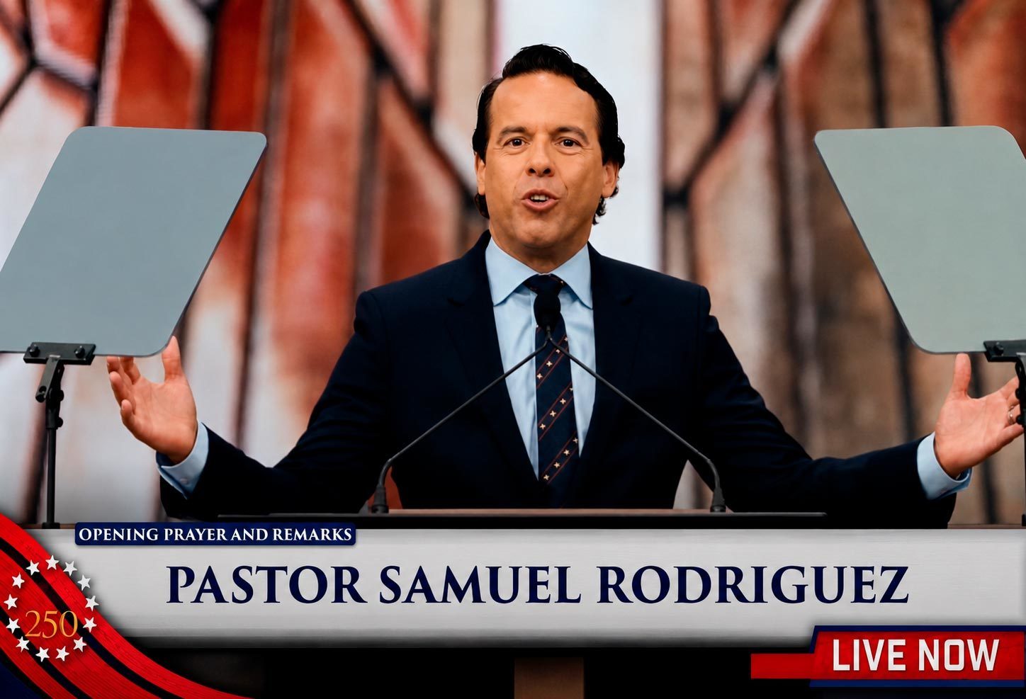 Samuel Rodríguez clama por avivamiento en Rededicate 250